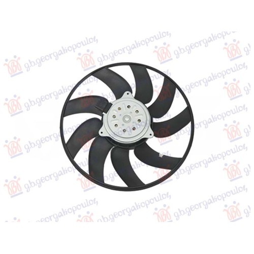 Ventilator ftohjeje benzinë-dizel (motor+ventilator) (djathtas) (340MM) (2 pinë) për AUDI A6 10-14 - OEM: 8K0959455N