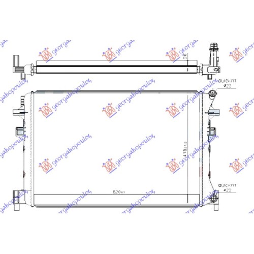 Radiator shtesë benzinë/dizel (620x410x26) (NRF) për AUDI A3 SPORT SEDAN/CABRIO 16-20 - OEM: 5Q0121251EK Radiator shtesë benzinë/dizel (620x410x26) (NRF) për AUDI A3 SPORT SEDAN/CABRIO 16-20 - OEM: 5Q0121251EK