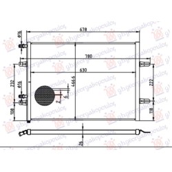 Radiator shtesë 4.0 benzinë (S) (652x458) për AUDI A8 13-17 - OEM: 4H0145804B