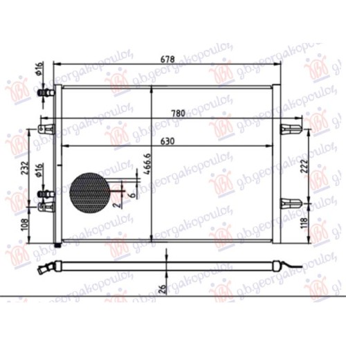 Radiator shtesë 4.0 benzinë (S) (652x458) për AUDI A8 13-17 - OEM: 4H0145804B