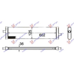 Radiator shtesë 3.0 TSi benzinë/hibrid (500x120x26) për AUDI A6 10-14 - OEM: 7P0121212A