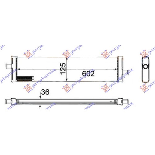 Radiator shtesë 3.0 TSi benzinë/hibrid (500x120x26) për AUDI A6 10-14 - OEM: 7P0121212A