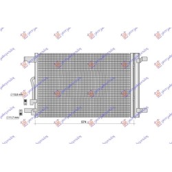 Radiator kondicioneri 1.4-1.5-2.0 TSI Benzinë - 2.0 TDI Dizel (576x388) (KOYO) për AUDI A3 3D/SPORTBACK 12-16 - OEM: 5QM816411 Radiator kondicioneri 1.4-1.5-2.0 TSI Benzinë - 2.0 TDI Dizel (576x388) (KOYO) për AUDI A3 3D/SPORTBACK 12-16 - OEM: 5QM816411