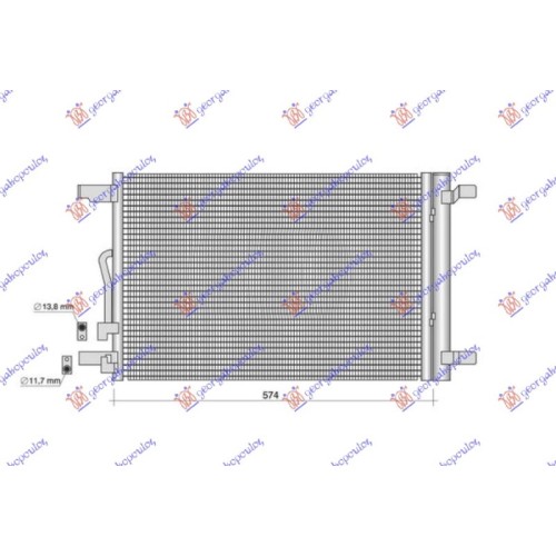 Radiator kondicioneri 1.4-1.5-2.0 TSI Benzinë - 2.0 TDI Dizel (576x388) (KOYO) për AUDI A3 3D/SPORTBACK 12-16 - OEM: 5QM816411 Radiator kondicioneri 1.4-1.5-2.0 TSI Benzinë - 2.0 TDI Dizel (576x388) (KOYO) për AUDI A3 3D/SPORTBACK 12-16 - OEM: 5QM816411