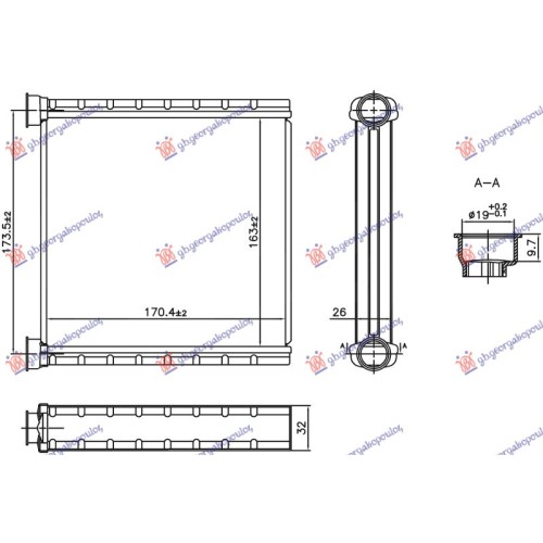 Ngrohës kabine (163X170X26) për AUDI Q3 (F3) SPORTBACK 2019-2025 - OEM: 5WA819031