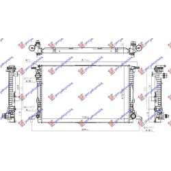 Radiator shtesë 3.0 TFSi benzinë - 3.0 TDi dizel (720x480x26) (VALEO) për AUDI A4 15-18 - OEM: 8W0121251AB Radiator shtesë 3.0 TFSi benzinë - 3.0 TDi dizel (720x480x26) (VALEO) për AUDI A4 15-18 - OEM: 8W0121251AB