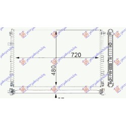 Radiator shtesë 3.0 TFSi benzinë - 3.0 TDi dizel (720x480x26) (VALEO) për AUDI A6 18- - OEM: 4M0145804AA