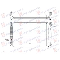 Radiator 4.2 benzinë auto (675x448) për AUDI A6 04-08 - OEM: 4F0121251AH Radiator 4.2 benzinë auto (675x448) për AUDI A6 04-08 - OEM: 4F0121251AH