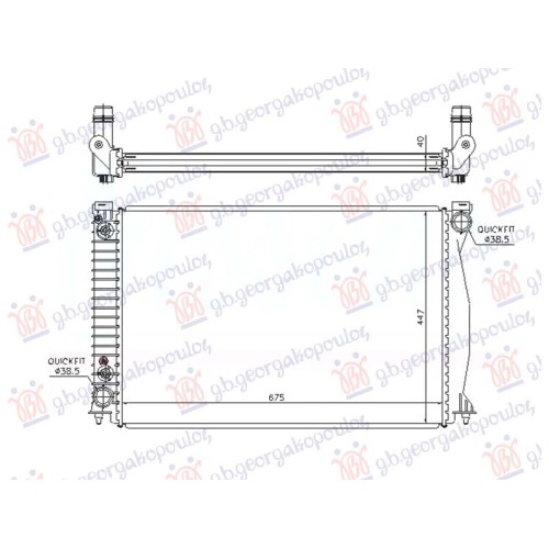 Radiator 4.2 benzinë auto (675x448) për AUDI A6 04-08 - OEM: 4F0121251AH