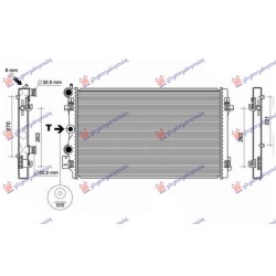 Radiator 1.4TSi/GTi/RS/CUPRA-1.6/2.0TDi (650x410) (VALEO) për AUDI A1 14-18 - OEM: 6R0121253R Radiator 1.4TSi/GTi/RS/CUPRA-1.6/2.0TDi (650x410) (VALEO) për AUDI A1 14-18 - OEM: 6R0121253R