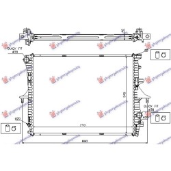 Radiator për te gjitha modelet benzinë/dizel manaul/automatik +/-A/C (710x550) (KOYO) për AUDI Q7 06-09 - OEM: 7L0121253 Radiator për te gjitha modelet benzinë/dizel manaul/automatik +/-A/C (710x550) (KOYO) për AUDI Q7 06-09 - OEM: 7L0121253