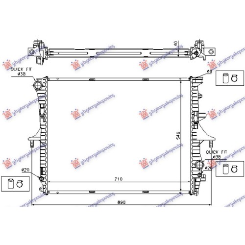Radiator për te gjitha modelet benzinë/dizel manaul/automatik +/-A/C (710x550) (KOYO) për AUDI Q7 06-09 - OEM: 7L0121253 Radiator për te gjitha modelet benzinë/dizel manaul/automatik +/-A/C (710x550) (KOYO) për AUDI Q7 06-09 - OEM: 7L0121253