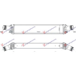 Radiator INTERCOOLER 3.0 TDI dizel (720x133) për AUDI A6 14-18 - OEM: 8K0145805R Radiator INTERCOOLER 3.0 TDI dizel (720x133) për AUDI A6 14-18 - OEM: 8K0145805R