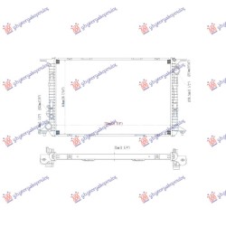 Radiator 4.0 benzinë (S) manaul/autoamtik (720x462) për AUDI A8 13-17 - OEM: 4H0121251E