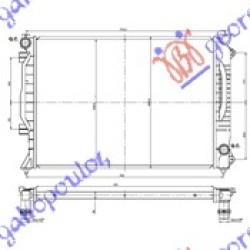 Radiator 2.7 benzinë - 2.5 dizel Tdi automatik (630x450x300) (NRF) për AUDI A6 97-04 - OEM: 4B0121251AE Radiator 2.7 benzinë - 2.5 dizel Tdi automatik (630x450x300) (NRF) për AUDI A6 97-04 - OEM: 4B0121251AE