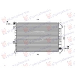 Radiator 2.7 T benzin automatik (630x440x32) (NRF) për AUDI A6 97-04 - OEM: 4B0121251AE Radiator 2.7 T benzin automatik (630x440x32) (NRF) për AUDI A6 97-04 - OEM: 4B0121251AE
