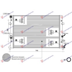 Radiator 1.2 benzinë TSI (625x452x34) (NRF) për AUDI A3 03-08 - OEM: 1K0121251CL Radiator 1.2 benzinë TSI (625x452x34) (NRF) për AUDI A3 03-08 - OEM: 1K0121251CL
