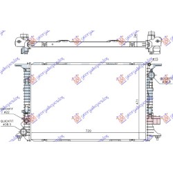 Radiator 4.0 TFSi - 4.2-6.3 FSi benzinë - 4.2 TDi dizel (720x470x32) (NRF) për AUDI A8 09-13 - OEM: 4H0121251B