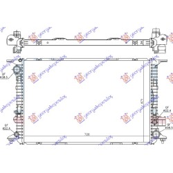 Radiator 2.0-3.0 TFSi-hibrid - 2.5 FSi benzinë - 3.0 TDi dizel (720x470x32) (NRF) për AUDI A8 09-13 - OEM: 4H0121251C