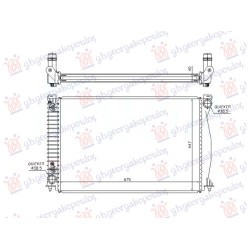Radiator 4.2 benzinë auto (675x448) (NRF) për AUDI A6 04-08 - OEM: 4F0121251AH Radiator 4.2 benzinë auto (675x448) (NRF) për AUDI A6 04-08 - OEM: 4F0121251AH