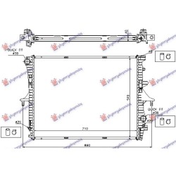 Radiator për te gjitha modelet benzinë/dizel manaul/automatik +/-A/C (710x550) (NRF) për AUDI Q7 06-09 - OEM: 7L0121253 Radiator për te gjitha modelet benzinë/dizel manaul/automatik +/-A/C (710x550) (NRF) për AUDI Q7 06-09 - OEM: 7L0121253