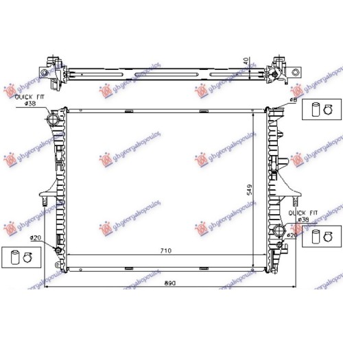 Radiator për te gjitha modelet benzinë/dizel manaul/automatik +/-A/C (710x550) (NRF) për AUDI Q7 06-09 - OEM: 7L0121253 Radiator për te gjitha modelet benzinë/dizel manaul/automatik +/-A/C (710x550) (NRF) për AUDI Q7 06-09 - OEM: 7L0121253