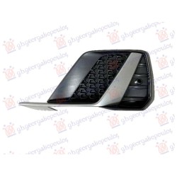 Grilë për parakolpin e përparëm (me shirit argjendi) (me PDC) (S-LINE) për AUDI A1 18- - OEM: 82A807679F