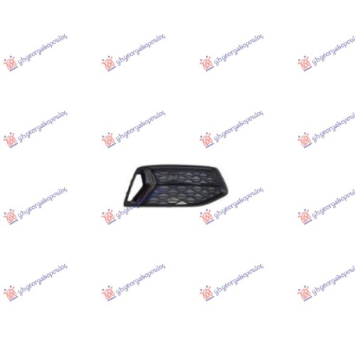 Grilë për parakolpin e përparëm e zezë/e zezë skëlqyese (me vrimë PDC) për AUDI A6 18- - OEM: 4K0807648DT94