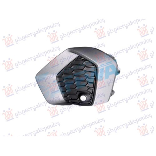 Grilë për parakolpin e përparëm (e zezë me shirit hiri) (me 1 PDC) për AUDI A3 20- - OEM: 8Y08076721RR