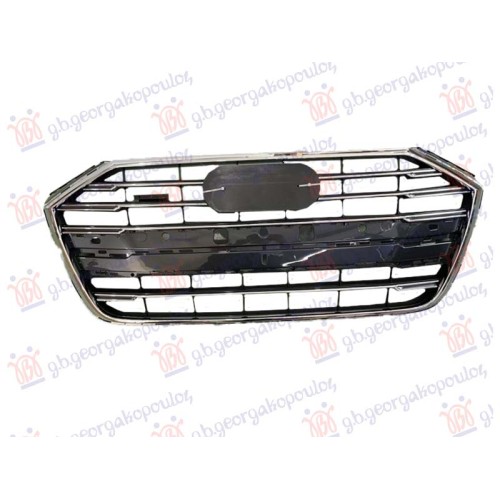Grilë (e zezë me shirit kromi) (me korniz kromi) (pa targa) (QUATTRO) për AUDI A8 17-21 - OEM: 4N0853651J Grilë (e zezë me shirit kromi) (me korniz kromi) (pa targa) (QUATTRO) për AUDI A8 17-21 - OEM: 4N0853651J