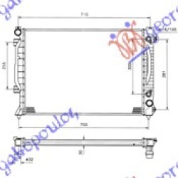 Radiator për motor (63x45x30) (marsh manual/automatik) për AUDI A6 97-04 - OEM: 4B0121.251 A Radiator për motor (63x45x30) (marsh manual/automatik) për AUDI A6 97-04 - OEM: 4B0121.251 A