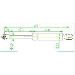 Amortizues (një) për derën e bagazhit ALLROAD/karavan 00- (480L-690N) për AUDI A6 97-04 - OEM: 4B9827552N Amortizues (një) për derën e bagazhit ALLROAD/karavan 00- (480L-690N) për AUDI A6 97-04 - OEM: 4B9827552N