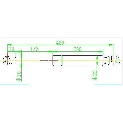 Amortizues (një) për derën e bagazhit ALLROAD/karavan 00- (480L-690N) për AUDI A6 97-04 - OEM: 4B9827552N Amortizues (një) për derën e bagazhit ALLROAD/karavan 00- (480L-690N) për AUDI A6 97-04 - OEM: 4B9827552N