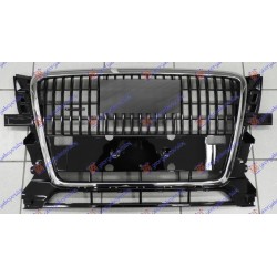 Maskë pvc/grilë me ngjyrë të zezë (kornizë krom) (pa mbajtës për targa) për AUDI Q5 08-12 - OEM: 8R0853651N