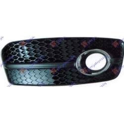 Grilë në parakolpin e përparmë (me hapje për drita të mjegullës) (me kornizë kromi) (s-line) për AUDI Q5 08-12 - OEM: 8R0807681E01C