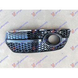 Grilë në parakolpin e përparmë (me hapje për drita të mjegullës) (kornizë e zezë) (s-line) për AUDI Q5 08-12 - OEM: 8R0807681EZDE