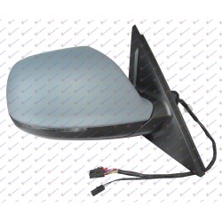 Pasqyrë elektrike me ngrohje (gati për ngjyrosje) (elektrik-me palosje) (drita pulsuese +Dritë + memorie) (17 pinë) (А cilësi) (xham i lakuar) për AUDI Q5 08-12 - OEM: 8R1857410L