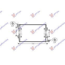 Radiator për motor 1.9 TDi dizel (650x400) tubë diagonale për AUDI A3 03-08 - OEM: 1K0121251AK Radiator për motor 1.9 TDi dizel (650x400) tubë diagonale për AUDI A3 03-08 - OEM: 1K0121251AK