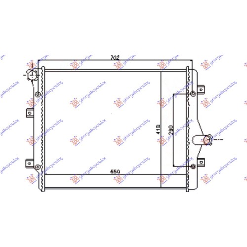 Radiator për motor 2.0 TFSi benzinë -1.6, 2.0 Tdi dizel (650x450) për AUDI A3 03-08 - OEM: 1K0121251BK