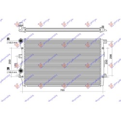 Radiator për motor 1.4 Tsi benzinë -1.9 TDi dizel (650x410) (fletë metali) për AUDI A3 03-08 - OEM: 1K0121253AA Radiator për motor 1.4 Tsi benzinë -1.9 TDi dizel (650x410) (fletë metali) për AUDI A3 03-08 - OEM: 1K0121253AA