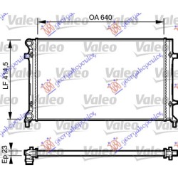 Radiator për motor 1.4-1.6-2.0FSI/SDI (marsh manual/automatik) (me kondicioner) (650x415) (VALEO) për AUDI A3 03-08 - OEM: 1K0121251BQ Radiator për motor 1.4-1.6-2.0FSI/SDI (marsh manual/automatik) (me kondicioner) (650x415) (VALEO) për AUDI A3 03-08 - OEM: 1K0121251BQ