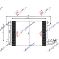 Radiator për kondicioner benzinë - dizel (550x390x16) (VALEO) për AUDI A3 03-08 - OEM: 1K0820411F Radiator për kondicioner benzinë - dizel (550x390x16) (VALEO) për AUDI A3 03-08 - OEM: 1K0820411F