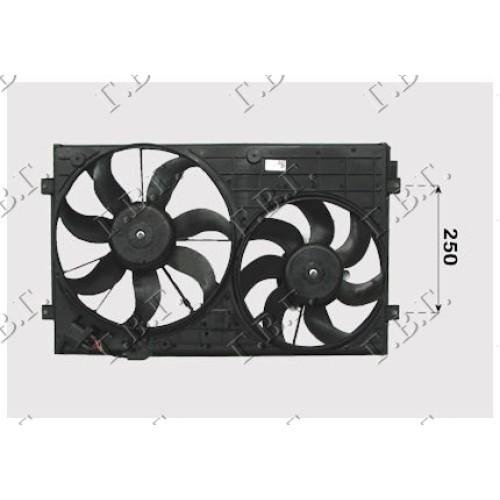 Ventilator (dopio) benzinë/dizel (Radiator 40,5cm) për AUDI A1 10-14 - OEM: 1K0121207BB