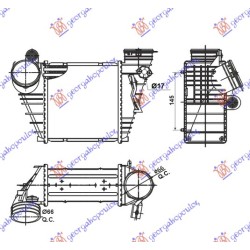 Interkuler 1.9 Tdi dizel (183x190x85) motor (ASZ) instalim i shpejtë për AUDI A3 96-03 - OEM: 1J0145803E
