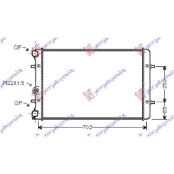 Radiator për motor të gjitha modelet benzinë/dizel (marsh manual/automatik) (me/pa kondicioner) (650x415x25) për AUDI A3 96-03 - OEM: 1J0121253A Radiator për motor të gjitha modelet benzinë/dizel (marsh manual/automatik) (me/pa kondicioner) (650x415x25) për AUDI A3 96-03 - OEM: 1J0121253A