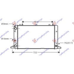 Radiator për motor 1.6-1.8-1.9-2.0 (59x32) për AUDI 80 86-91 - OEM: 893121253A Radiator për motor 1.6-1.8-1.9-2.0 (59x32) për AUDI 80 86-91 - OEM: 893121253A