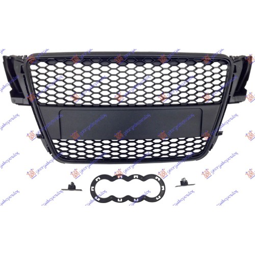 Maskë pvc/grilë (rs pamje) me ngjyrë të zezë për AUDI A5 07-11 - OEM: TUNNING