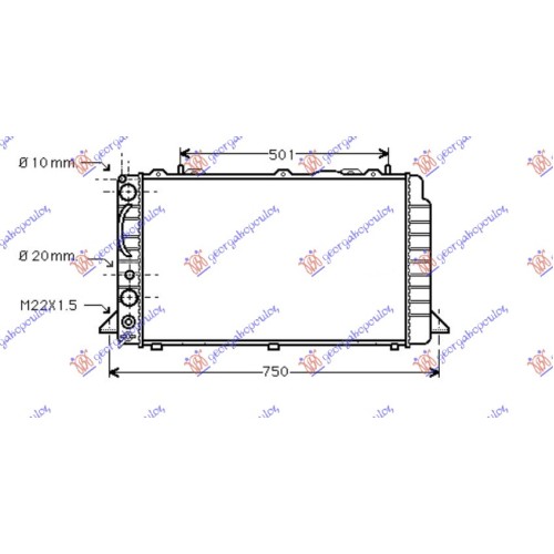 Radiator për motor 1.6-2.0 benzinë-1.9TDi (59.6x35.8x44) për AUDI 80 91-94 - OEM: 8A0121251 Radiator për motor 1.6-2.0 benzinë-1.9TDi (59.6x35.8x44) për AUDI 80 91-94 - OEM: 8A0121251
