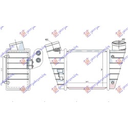 Interkuler 1.8T (CUPRA) (185x165x85) për AUDI A3 96-03 - OEM: 8L9145805C