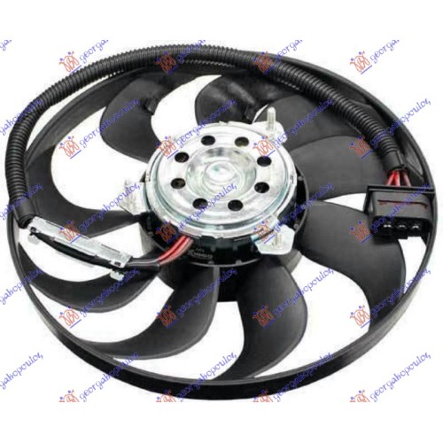 Ventilator për kondicioner (Motor + Ventilator) 1.8 turbo benzinë (290mm) (3 pinë) për AUDI A3 96-03 - OEM: 1J0959455R